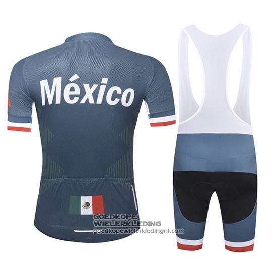 2019 Fietsshirt Mexico Donker Blauw Korte Mouwen en Koersbroek